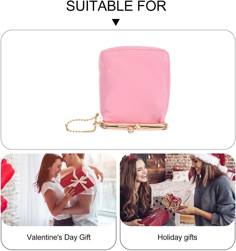 Mini Lipstick Holder and Portable Lipstick Case with Buckle Decorative Mini Lip Gloss Organizer Compact Square Cosmetic Bag Suitable for Travel and Daily Use Random Random Color - Image 3