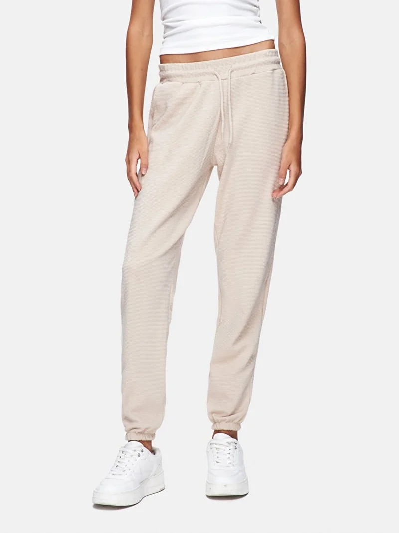 ال تي بي Plain Jogger Regular Fit Beige Tracksuit