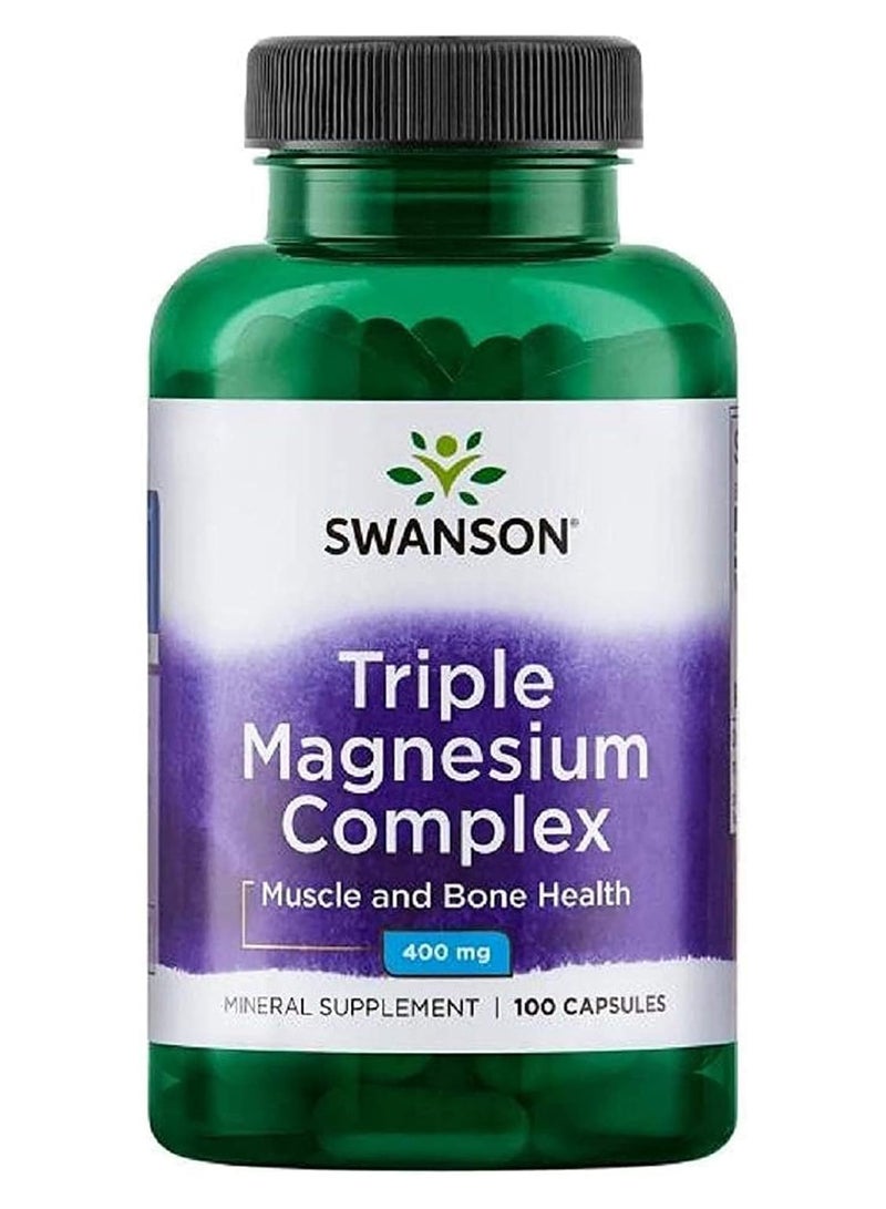 SWANSON Triple Magnesium Complex 400 Mg 100Caps - Image 1