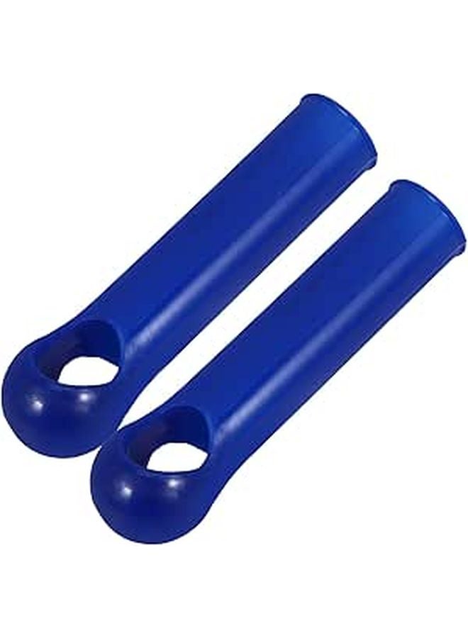 2pcs 19mm Dark Blue Broom Handle Replacement Grip Sleeve End Cap For Floor Cleaning - Image 1