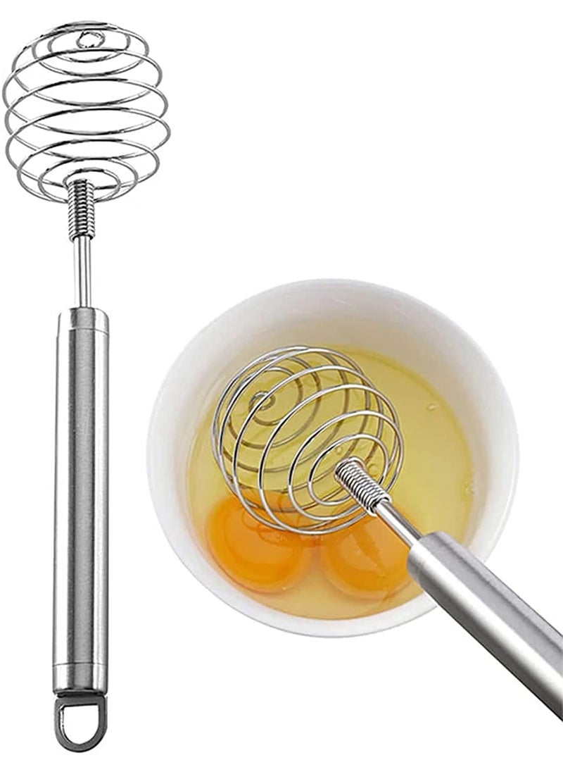 ONICORN ONICORN Stainless Steel Egg Beater Galaxy Balloon Spring Blender Egg Whisk Hand Mixer Stirring Beater Cream 9 inch  - Image 3