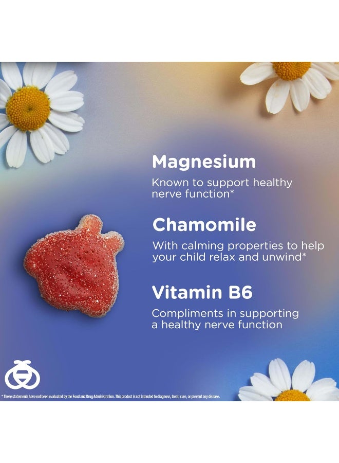 Zarbee's Children's Calm Gummy, Supports a Calm Mind & Body for Kids Ages 5+, Made with Magnesium, Chamomile & Vitamin B6, Natural Raspberry Flavor, 30 Gummies - Image 2