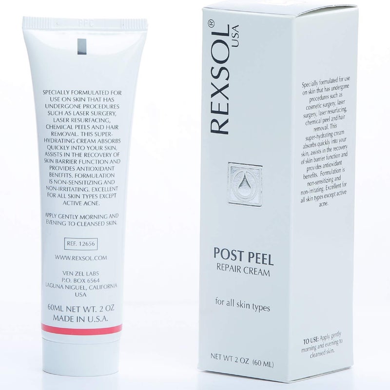 REXSOL Post Peel Cream | Advanced Formula Provides Antioxidant benefits | For Skin Undergoes Cosmetic/Laser Surgery, Laser Resurfacing, Hair Removal & Chemical Peels | 60 ml / 2 fl oz - Image 2