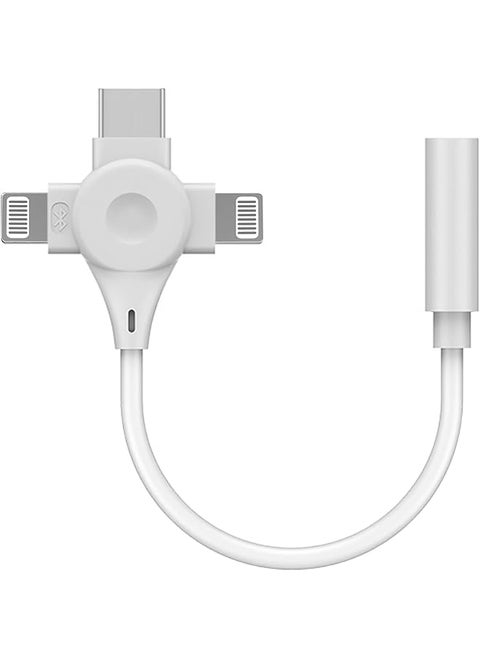 Adapter For Iphone Headphone 3 In 1 Lightning To 3.5Mm Headphone Jack Aux Audio Adapter Usb Type C Dongle For Iphone 15 15 Pro Max For Iphone 14 13 12 11 Xs Xr 8 7 6 Ipad Galaxy