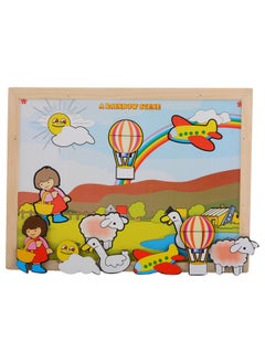 Skillofun Skillofun Wooden Magnetic Twin Play Tray - Rainbow Scene, Multi Color  - Image 1