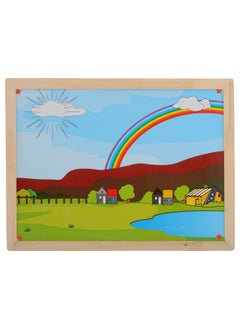 Skillofun Skillofun Wooden Magnetic Twin Play Tray - Rainbow Scene, Multi Color  - Image 3