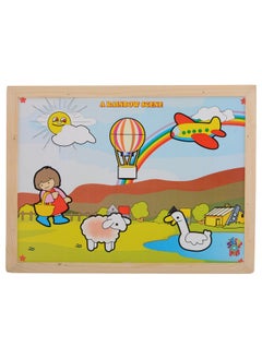 Skillofun Skillofun Wooden Magnetic Twin Play Tray - Rainbow Scene, Multi Color  - Image 2