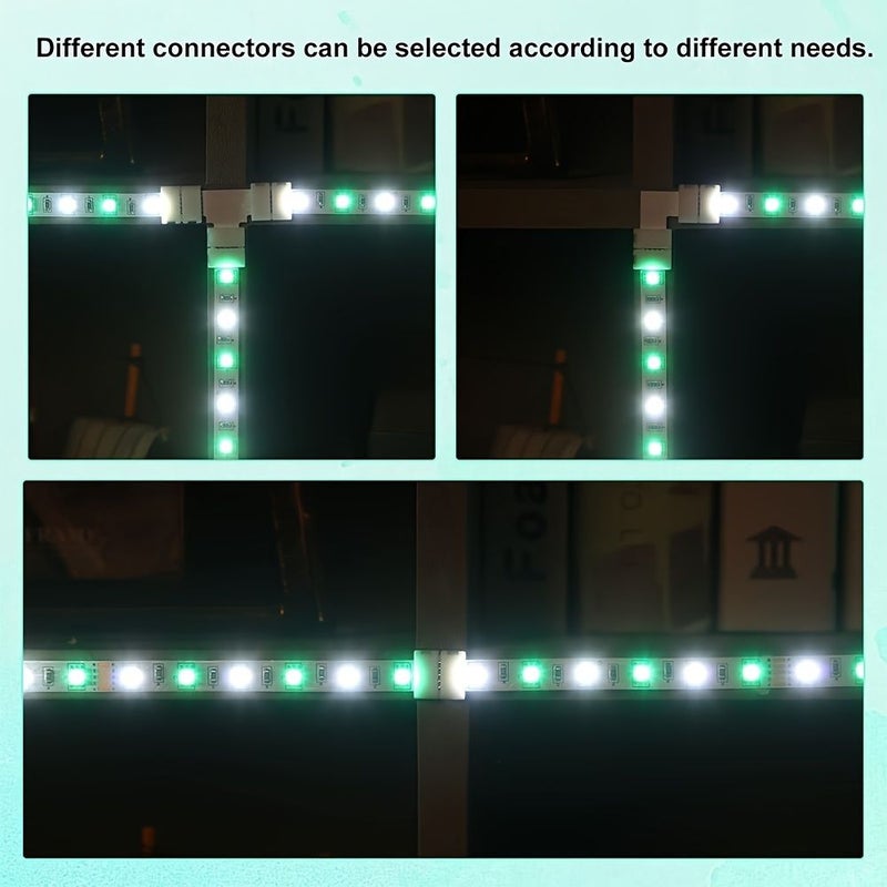 موصل شريط LED RGBW 5 دبابيس 10 مم، 38 قطعة مشبك توصيل سريع لإضاءة المنزل DIY والإضاءة الخلفية للتلفاز وديكور الخزائن - Image 5