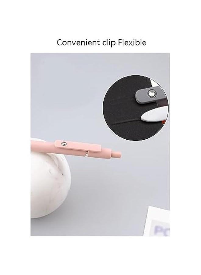 Generic - Point Pens 5pcs Quick Dry Ink Gel Pens Fine Point Retractable Roller Ball Pens Black Ink Smooth Writing for Writing Diary Black Pen (Color : Pink) - Image 1