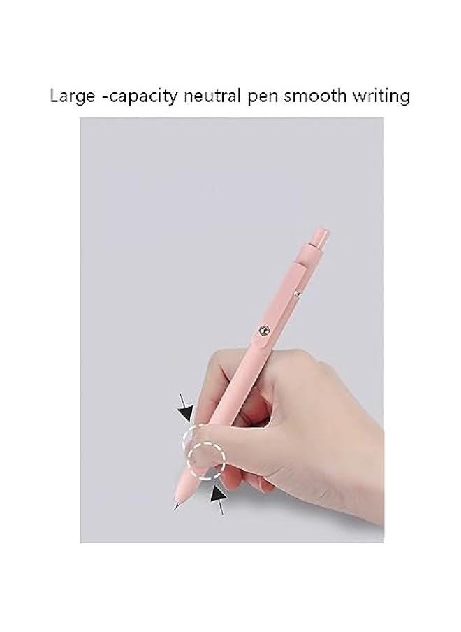 Generic - Point Pens 5pcs Quick Dry Ink Gel Pens Fine Point Retractable Roller Ball Pens Black Ink Smooth Writing for Writing Diary Black Pen (Color : Pink) - Image 1