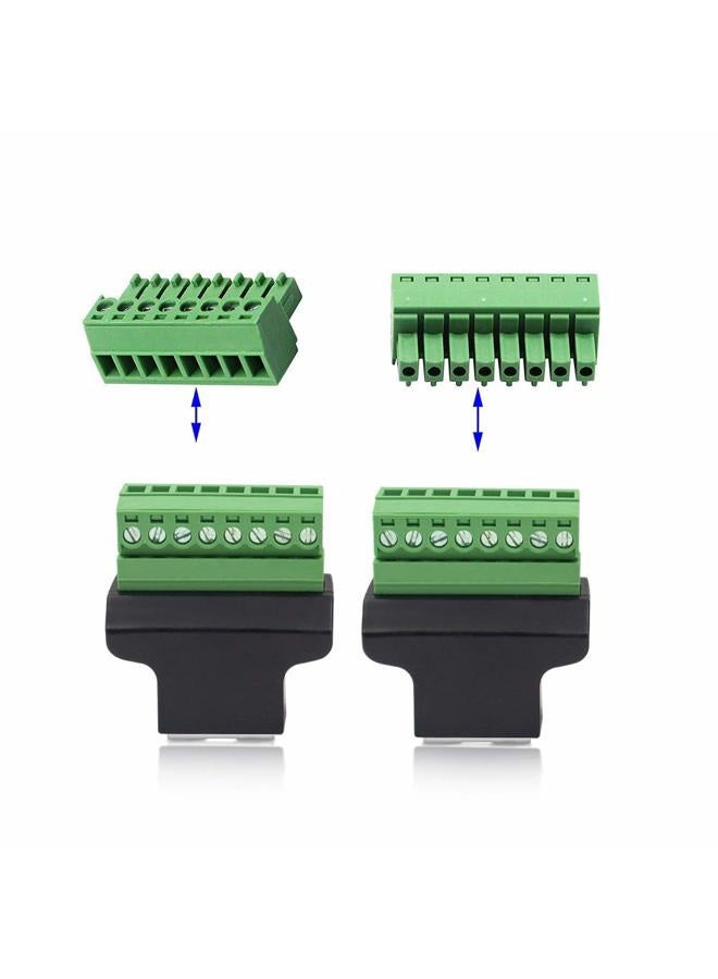 Poyiccot RJ45 Breakout, RJ45 Screw Terminal Adaptor Connector, 2-Pack 8p8c Female Jack to 8 Pin Screw Terminal Connector for Cat7 Cat6 Cat5 Cat5e Ethernet Extender CCTV Digital DVR Network Adapter - Image 5