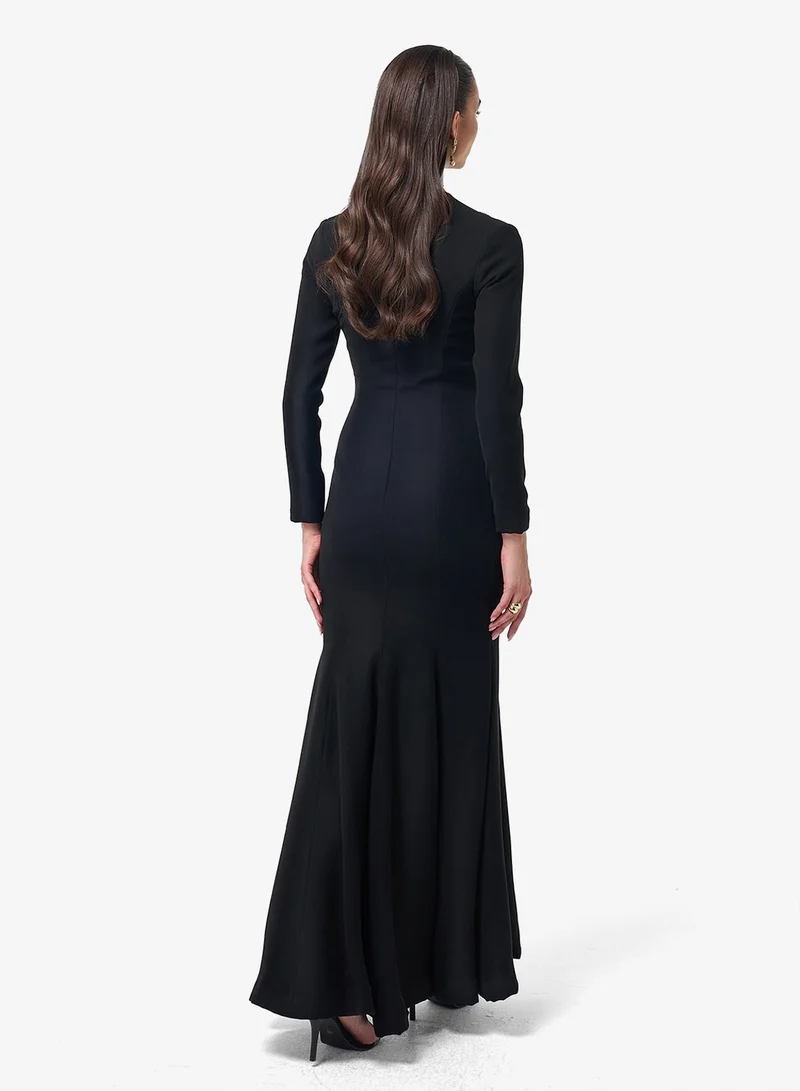 ثريدز باي اجوني فستان ماكسي بفتحة جانبية