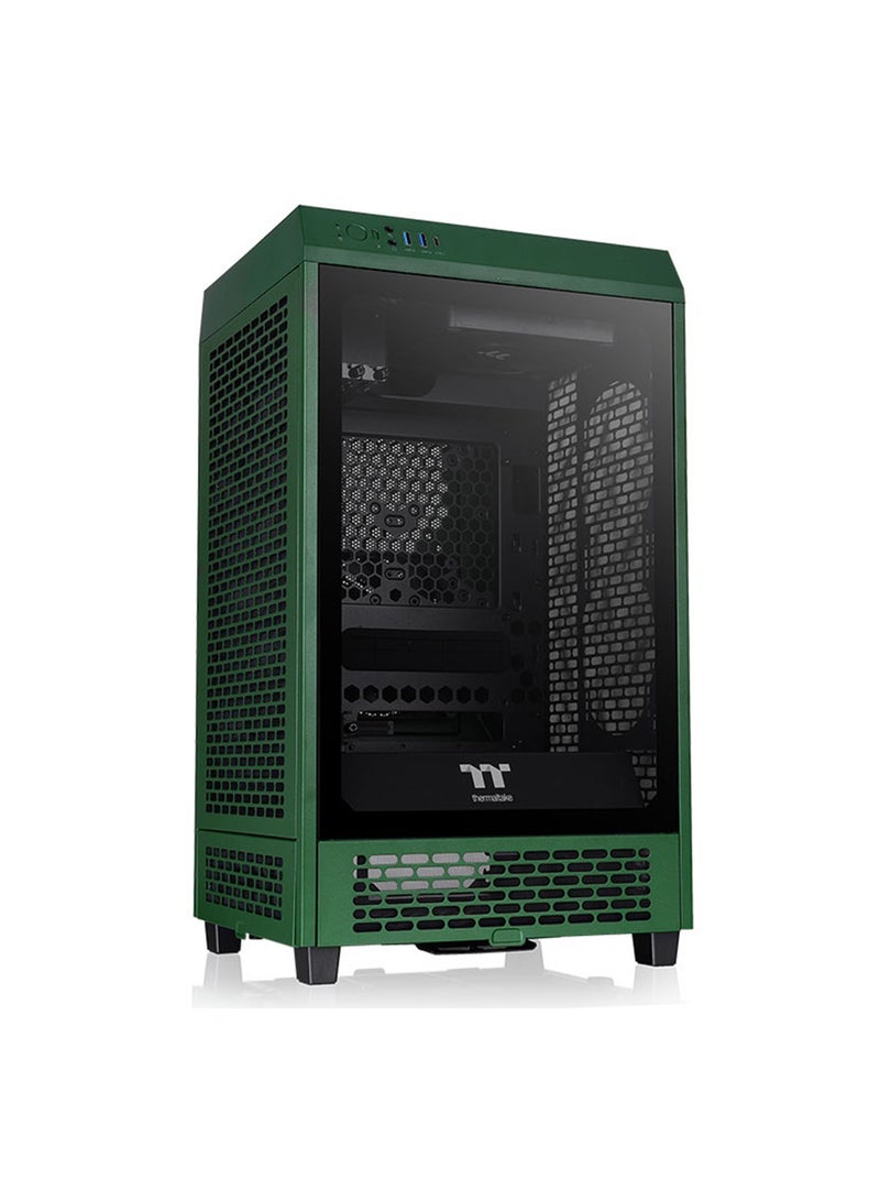 Thermaltake The Tower 200 Racing Green Mini Computer Case, SPCC+Tempered Glass Material, Supports Up to 280mm Radiator, Up to 4 Fans Support, Removable Dust Filter, CA-1X9-00SCWN-00 Racing Green - Image 3