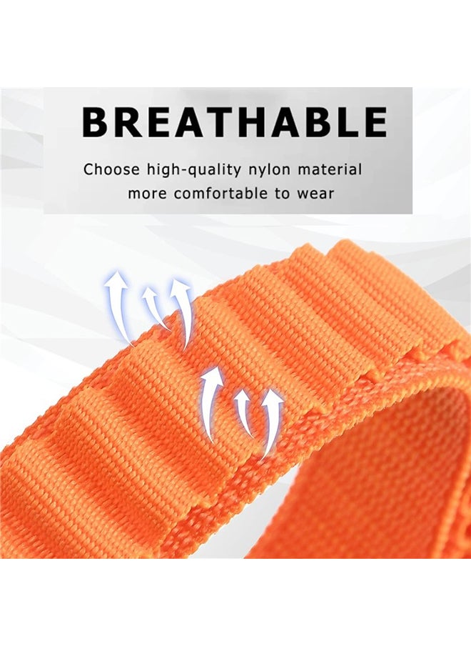 O Ozone Alpine Loop [Pack of 4] Compatible with Xiaomi Mi Band 7/ 6/ 5 Soft Breathable Nylon Sport Strap with Metal G Hook Replacement Wristband for Women Men-Starlight/Orange/Green/ Black  - Image 3