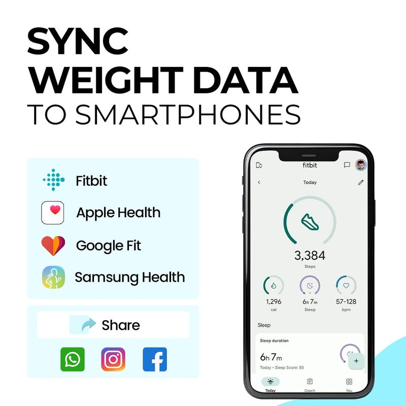 iGRiD Smart Bluetooth BMI Weight Machine for Body Weight, 17 Essential Parameters with ALFit App, Body Fat Analyzer, Full Body Composition Scale with LED Light, Lightweight & Portable, 1-Year Warranty - Image 3