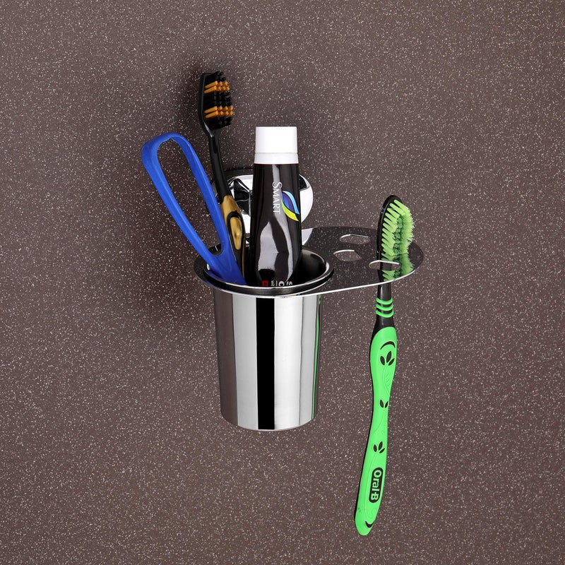 iSTAR Chrome Finish Stainless Steel Wall Mounted Tumbler Holder - Image 1