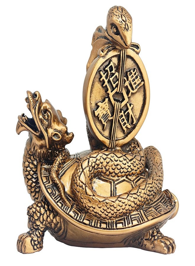 Fengshuibringluck Feng Shui 2025 Snake and Dragon Turtle Wealth Prosperity Luck Resin Statue (Dragon Turtle ＆ Snake) - Image 1