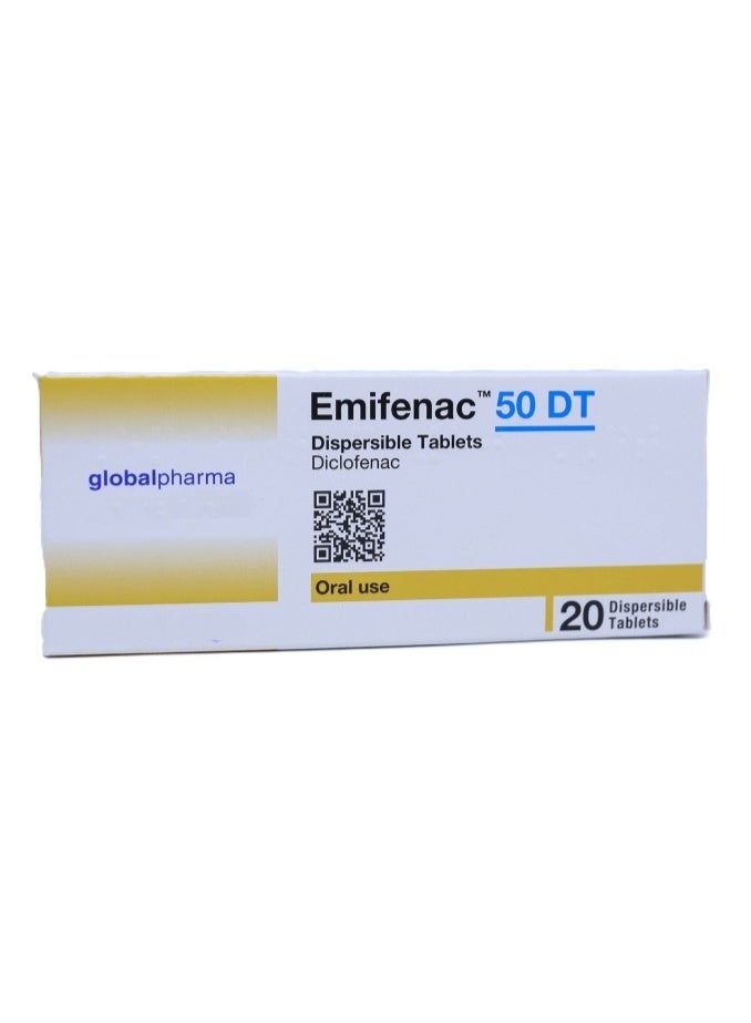 globalpharma Emifenac 50mg Dispersible Tablets – 20 Count – Pain & Inflammation Relief - Image 2