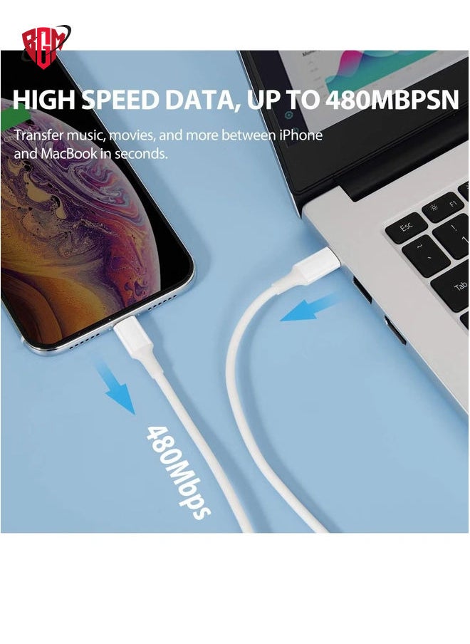 BGM - USB C to Lightning Cable 2Pack 3FT [Apple MFi Certified] iPhone 11 Lightning to USB-C Fast Charging Cable Compatible iPhone 12 11/11 Pro/11 Pro Max/X/XS/XR/XS Max/8/8 Plus - Image 1