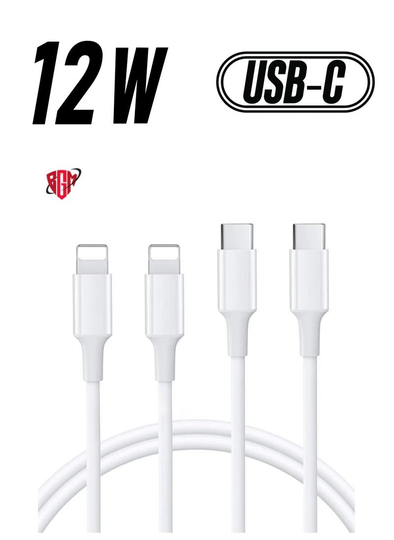 BGM - USB C to Lightning Cable 2Pack 3FT [Apple MFi Certified] iPhone 11 Lightning to USB-C Fast Charging Cable Compatible iPhone 12 11/11 Pro/11 Pro Max/X/XS/XR/XS Max/8/8 Plus - Image 1