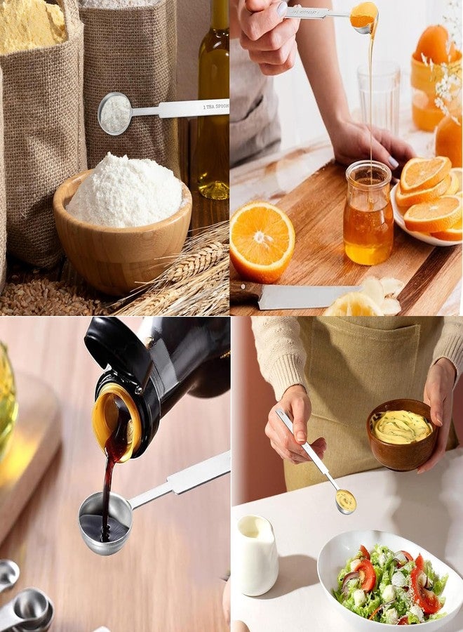 WenTigDY 2PCS 1 Teaspoon (1/3 tbsp | 5 ml |5 cc| 1/6 oz | 1/3 Tablespoon) Single Measuring Spoon,Long Handle Measuring Spoons, for Measuring Coffee, Pet Food, Grains, Protein - Image 4