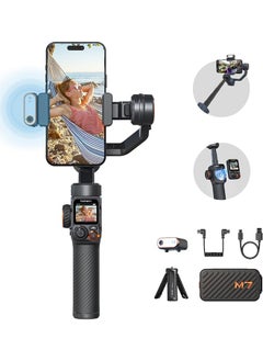 hohem Hohem iSteady M7 Gimbal Stabilizer for Smartphone, Magnetic AI Tracker Fill Light, Detachable Touchscreen Remote Controller, Built-in Extension Rod, 500g Payload Gimbal Stabilizer for iPhone Android  - Image 1