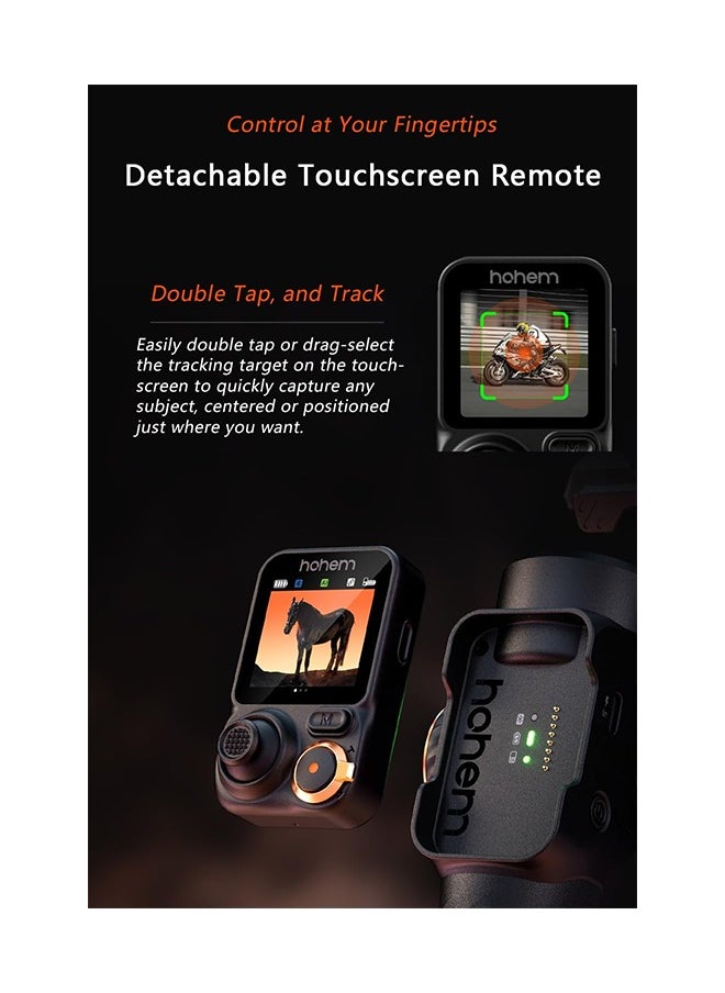hohem - Hohem iSteady M7 Gimbal Stabilizer for Smartphone, Magnetic AI Tracker Fill Light, Detachable Touchscreen Remote Controller, Built-in Extension Rod, 500g Payload Gimbal Stabilizer for iPhone Android - Image 1