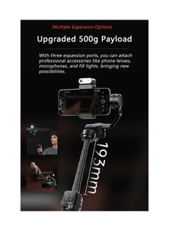 hohem Hohem iSteady M7 Gimbal Stabilizer for Smartphone, Magnetic AI Tracker Fill Light, Detachable Touchscreen Remote Controller, Built-in Extension Rod, 500g Payload Gimbal Stabilizer for iPhone Android  - Image 4