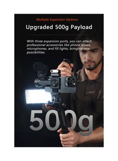 hohem Hohem iSteady M7 Gimbal Stabilizer for Smartphone, Magnetic AI Tracker Fill Light, Detachable Touchscreen Remote Controller, Built-in Extension Rod, 500g Payload Gimbal Stabilizer for iPhone Android  - Image 5