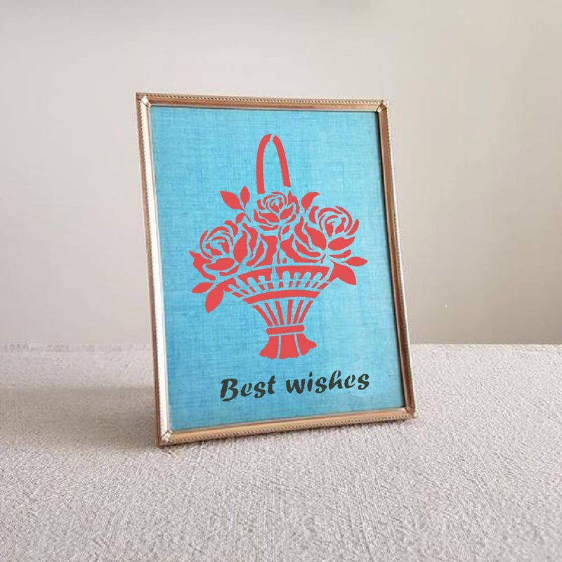 CrafTreat Quotes Stencils for Craft and Art - Best Wishes & Love Nest - Size: 6X6 Inches (2 Pcs)- Home Quotes Stencils for Painting - Word Stencils for Painting - Home Decor Stencil - Image 2