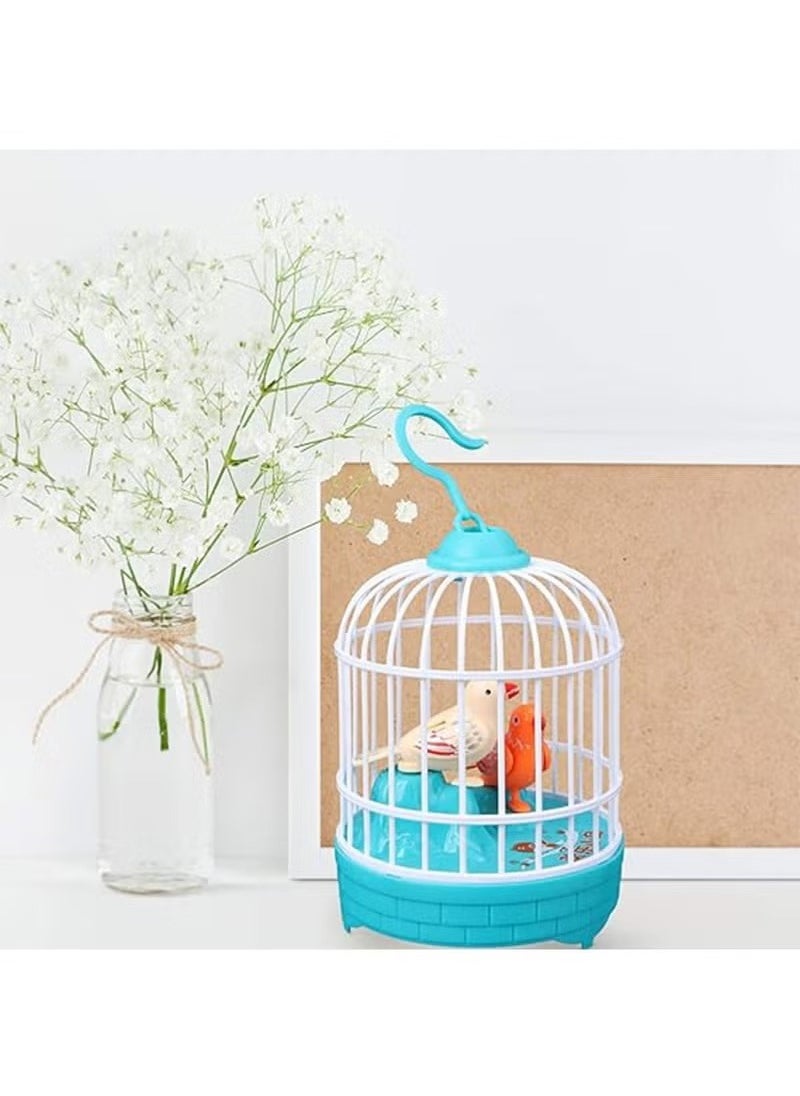 Toys Electric Talking & Singing Birds Mini Singing Chirping Bird Toy Voice Control Bird in Cage Simulation Bird Animal Recreation Toys for Kids Children 20x10.5cm  - Image 3