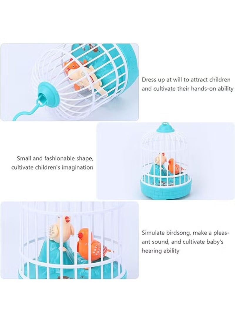 Toys Electric Talking & Singing Birds Mini Singing Chirping Bird Toy Voice Control Bird in Cage Simulation Bird Animal Recreation Toys for Kids Children 20x10.5cm  - Image 4