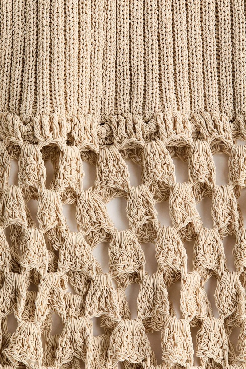 H&M  Rib-knit tie-back dress for Women | Best Price UAE