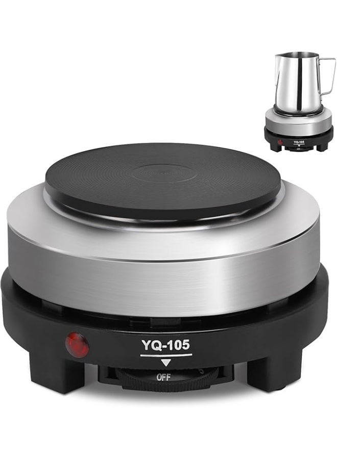اي ار تي سي سخان كهربائي للقهوة/الشاي، ٥٠٠ واط، موقد واحد، ٢٢٠-٢٤٠ فولت، ٥٠/٦٠ هرتز، طراز YQ-105 - موقد صغير الحجم لتسخين الشاي والقهوة والحليب الساخن - Image 3