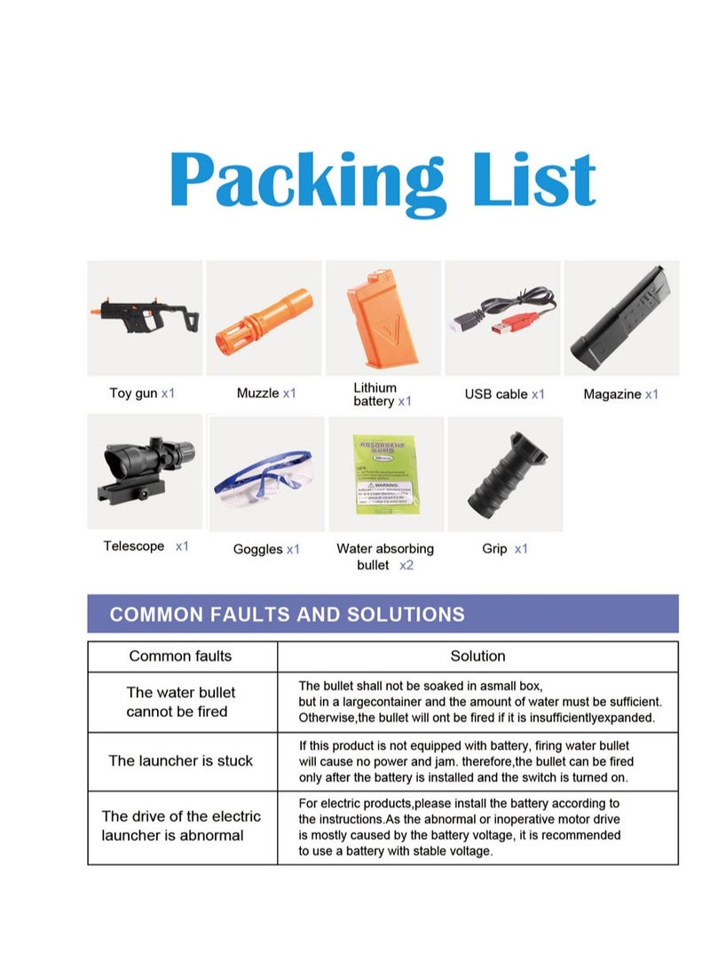 Moonmen Ball Blaster Toy Gun Outdoor Play Water Bead Blasters Kriss Vector - Image 3