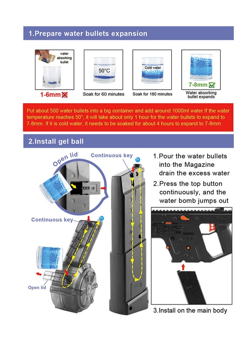 Moonmen Ball Blaster Toy Gun Outdoor Play Water Bead Blasters Kriss Vector - Image 4