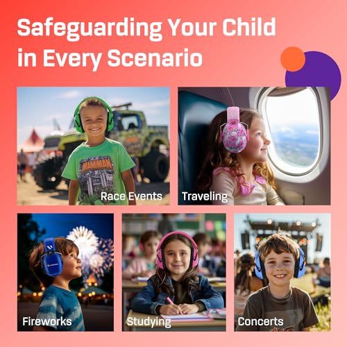 VANDERFIELDS Noise Cancelling Headphones for Kids, Age 3-16, Certified 27dB Noise Reduction, Sound Cancelling Safety Ear Muffs, Adjustable Size, Kids Ear Protection Events, Concerts, Fireworks, Autism - Image 5
