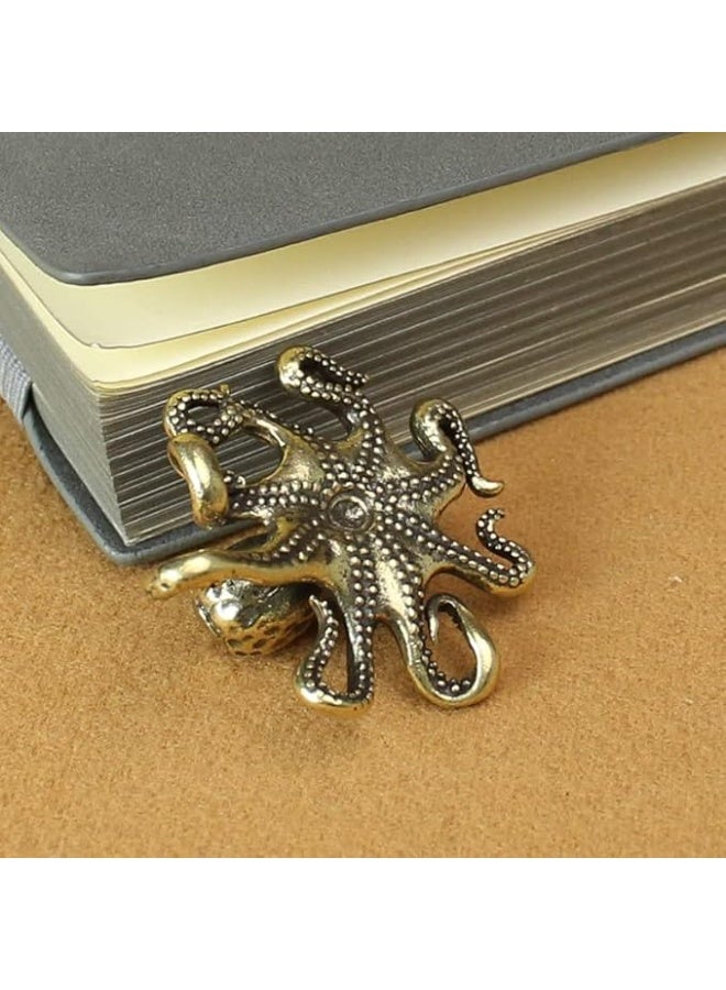 MySouqEg | Retro Brass Octopus Ornament Miniatures Sea Animal Figurines Desktop Copper Tea Pet Craft Home Decorations Gif - Image 5