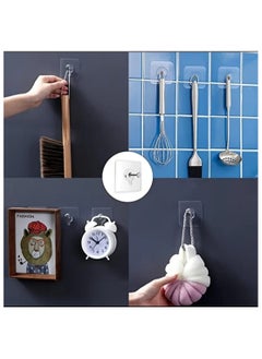 LDQ 10 Pack Self Adhesive Plastic Wall Hooks - Heavy Duty 5.9 lbs Max - Picture Hangers for Home and Office Decor, Easy Hooks for Wall Decoration  - Image 4