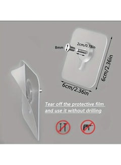 LDQ 10 Pack Self Adhesive Plastic Wall Hooks - Heavy Duty 5.9 lbs Max - Picture Hangers for Home and Office Decor, Easy Hooks for Wall Decoration  - Image 2