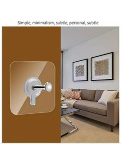 LDQ 10 Pack Self Adhesive Plastic Wall Hooks - Heavy Duty 5.9 lbs Max - Picture Hangers for Home and Office Decor, Easy Hooks for Wall Decoration  - Image 3