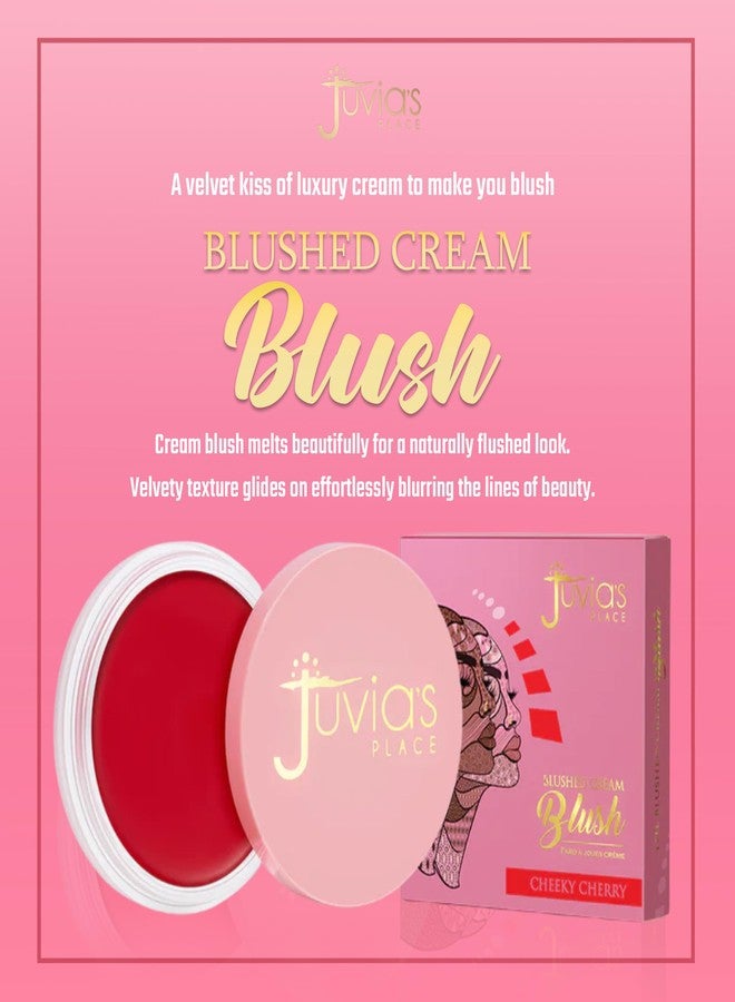 Juvia's Place بلوش كريم من جوبيا - تشيكي تشيري - بلوش كريم متعدد الاستخدامات للخدين والشفتين - تركيبة 2 في 1، ناعمة وقابلة للدمج لإنهاء رطب ناعم - مكياج وجه قابل للبناء وخفيف الوزن - Image 2
