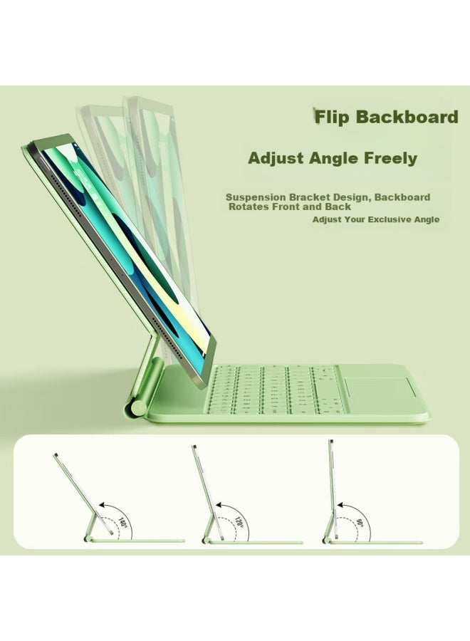 B.O.W Hengshi Hb354 New Ipad Bluetooth Keyboard Air 7/4/5 Protective Case For 20/22 Pro Integrated Touch Magnetic Attraction 10.9 Inch/11 Inch Universal Green - Image 5
