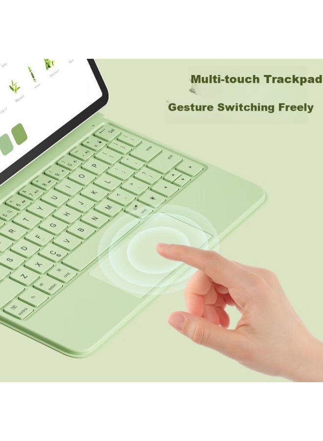 B.O.W Hengshi Hb354 New Ipad Bluetooth Keyboard Air 7/4/5 Protective Case For 20/22 Pro Integrated Touch Magnetic Attraction 10.9 Inch/11 Inch Universal Green - Image 3