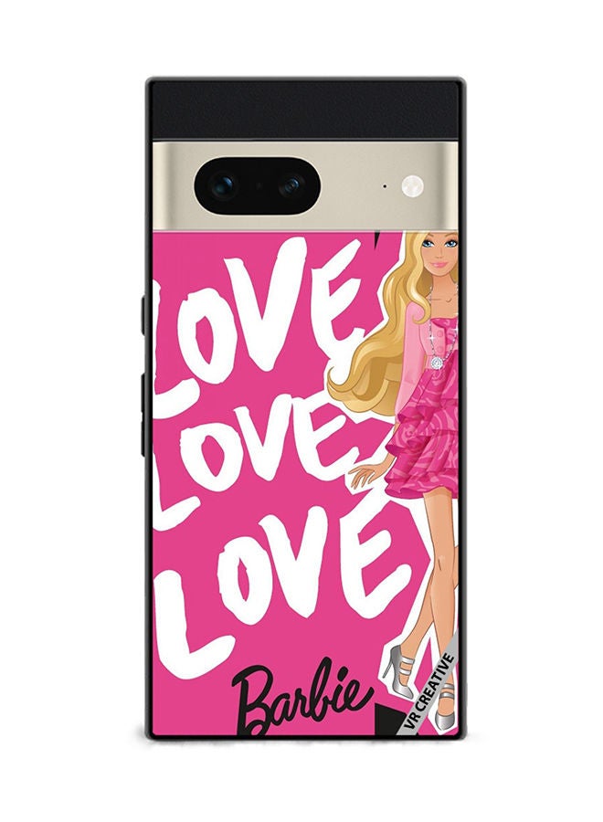 VR CREATIVE Protective Case Cover For Google Pixel 7 Love Barbie Design Multicolour - Image 1