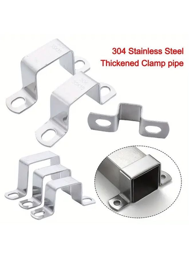 Heavy Duty 304 Stainless Steel Hose Clamp 20x20 M Shape Design For Plumbing HVAC Industrial - Image 2