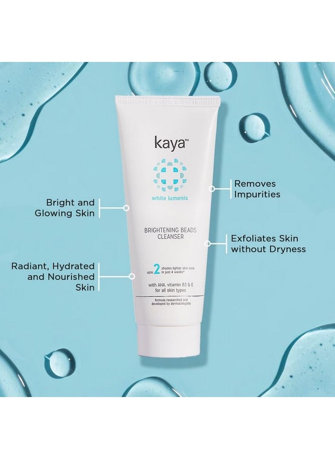 kaya - Clinic Brightening Beads Cleanser With Aha, Niacinamide, Vitamin E, Daily Use Exfoliating & Brightening Face Wash, Hydrating Cleanser For All Skin Types, 100Ml - Image 1