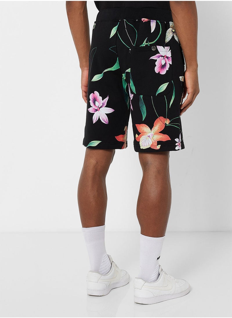 The Hundreds - Novello Floral Sweat Shorts - Image 1