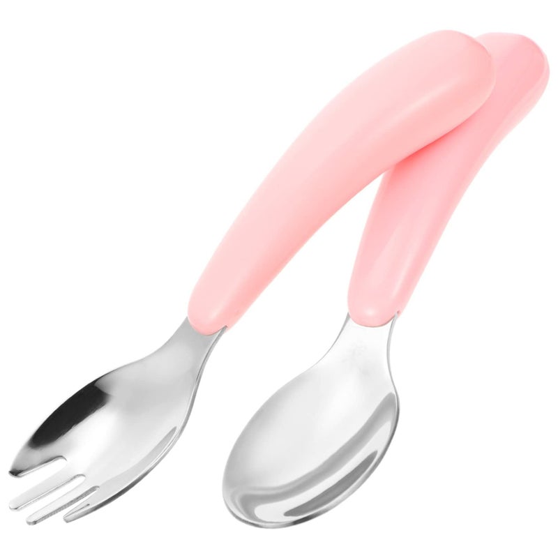 Smooth Edge Stainless Steel Fork Spoon Lightweight Portable Tableware Set - Image 2