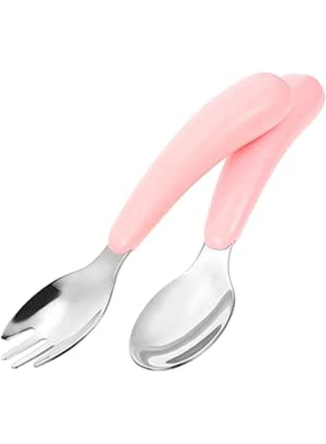 Smooth Edge Stainless Steel Fork Spoon Lightweight Portable Tableware Set - Image 1